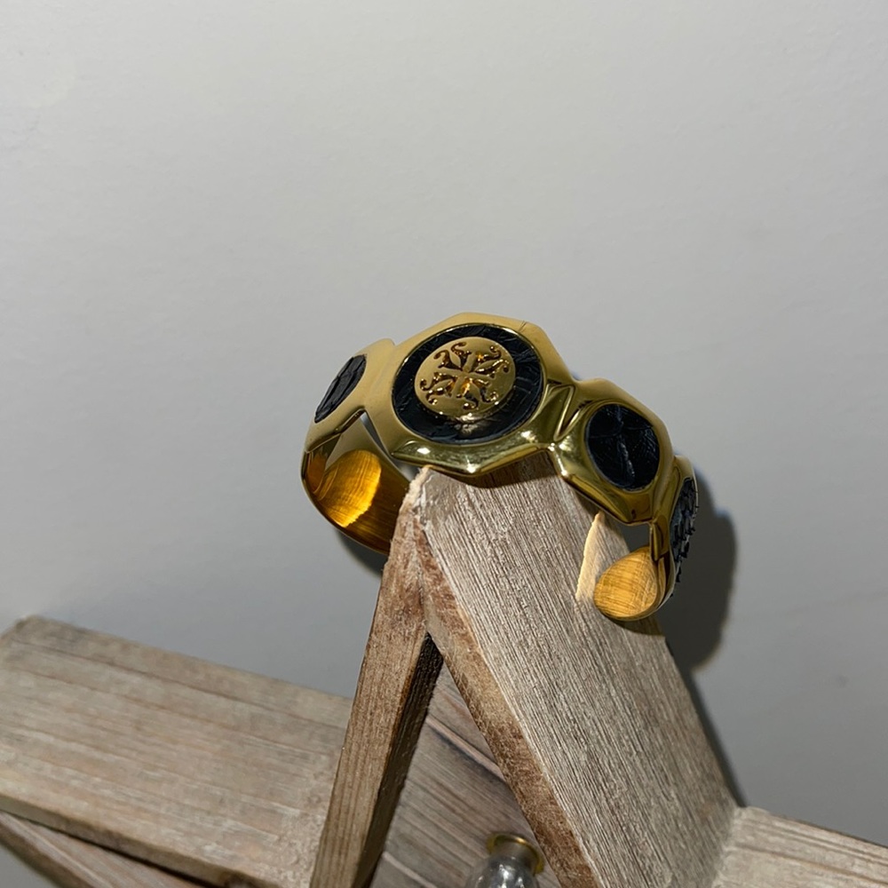 Rustic Cuff Gold & Snakeskin Cuff - Picture 5 of 14